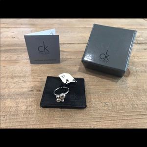 CK stainless steel ring $110